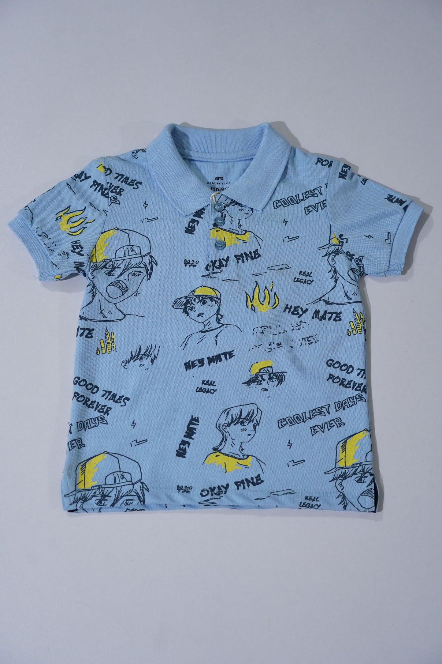 JUNIOR Boys Graphic Printed Polo Shirt