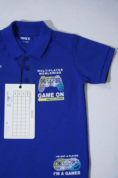 MAX Boys Graphic Printed Polo Shirt