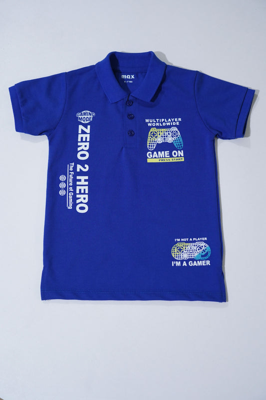 MAX Boys Graphic Printed Polo Shirt