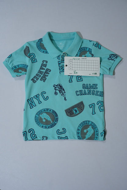 JUNIOR Boys Graphic Printed Polo Shirt