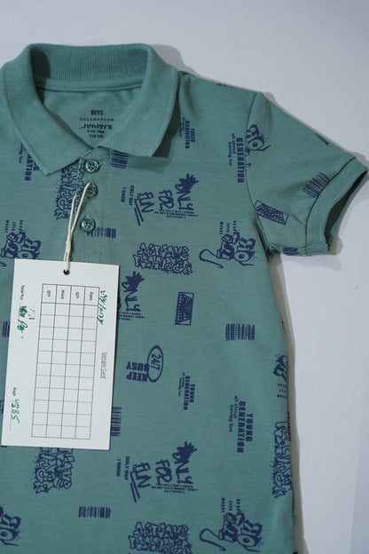 JUNIOR Boys Graphic Printed Polo Shirt