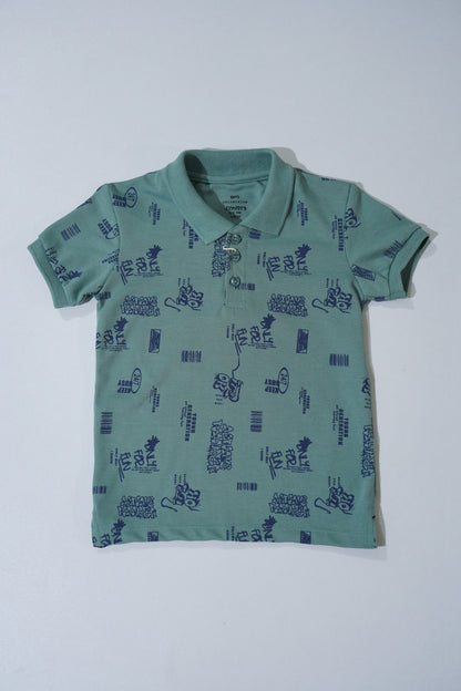 JUNIOR Boys Graphic Printed Polo Shirt