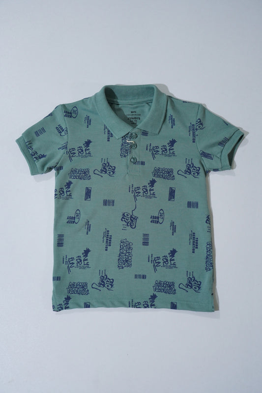 JUNIOR Boys Graphic Printed Polo Shirt