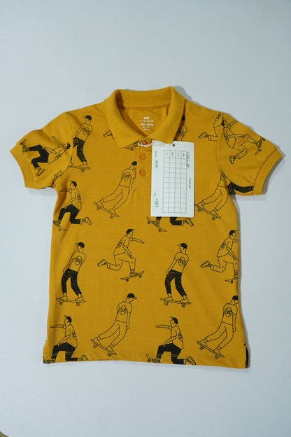 JUNIOR Boys Graphic Printed Polo Shirt