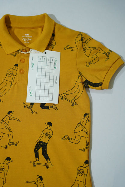 JUNIOR Boys Graphic Printed Polo Shirt