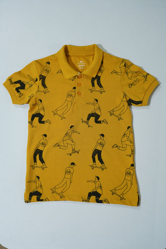 JUNIOR Boys Graphic Printed Polo Shirt