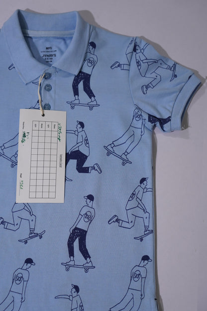 JUNIOR Boys Graphic Printed Polo Shirt