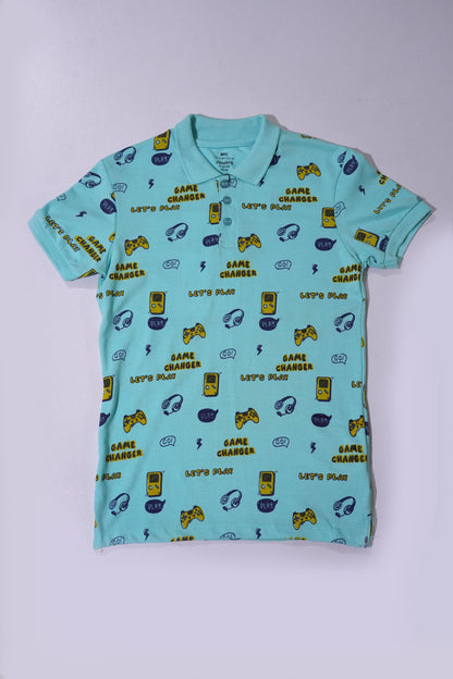 JUNIOR Boys Graphic Printed Polo Shirt