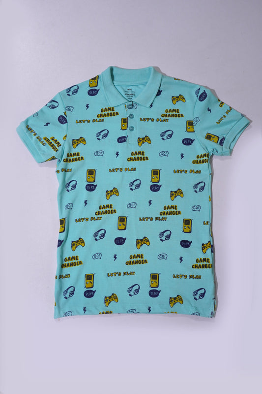 JUNIOR Boys Graphic Printed Polo Shirt
