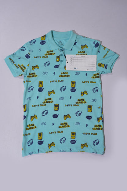 JUNIOR Boys Graphic Printed Polo Shirt