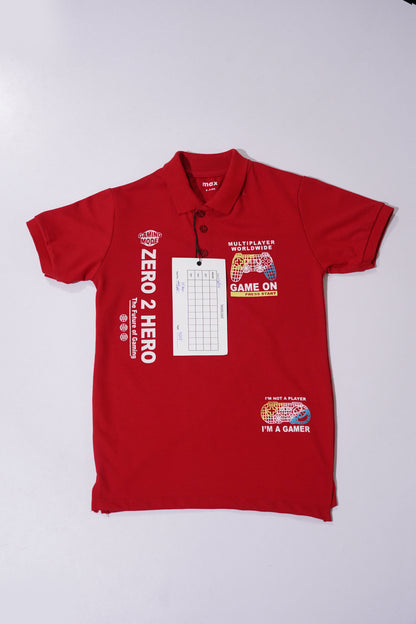 MAX Boys Graphic Printed Polo Shirt