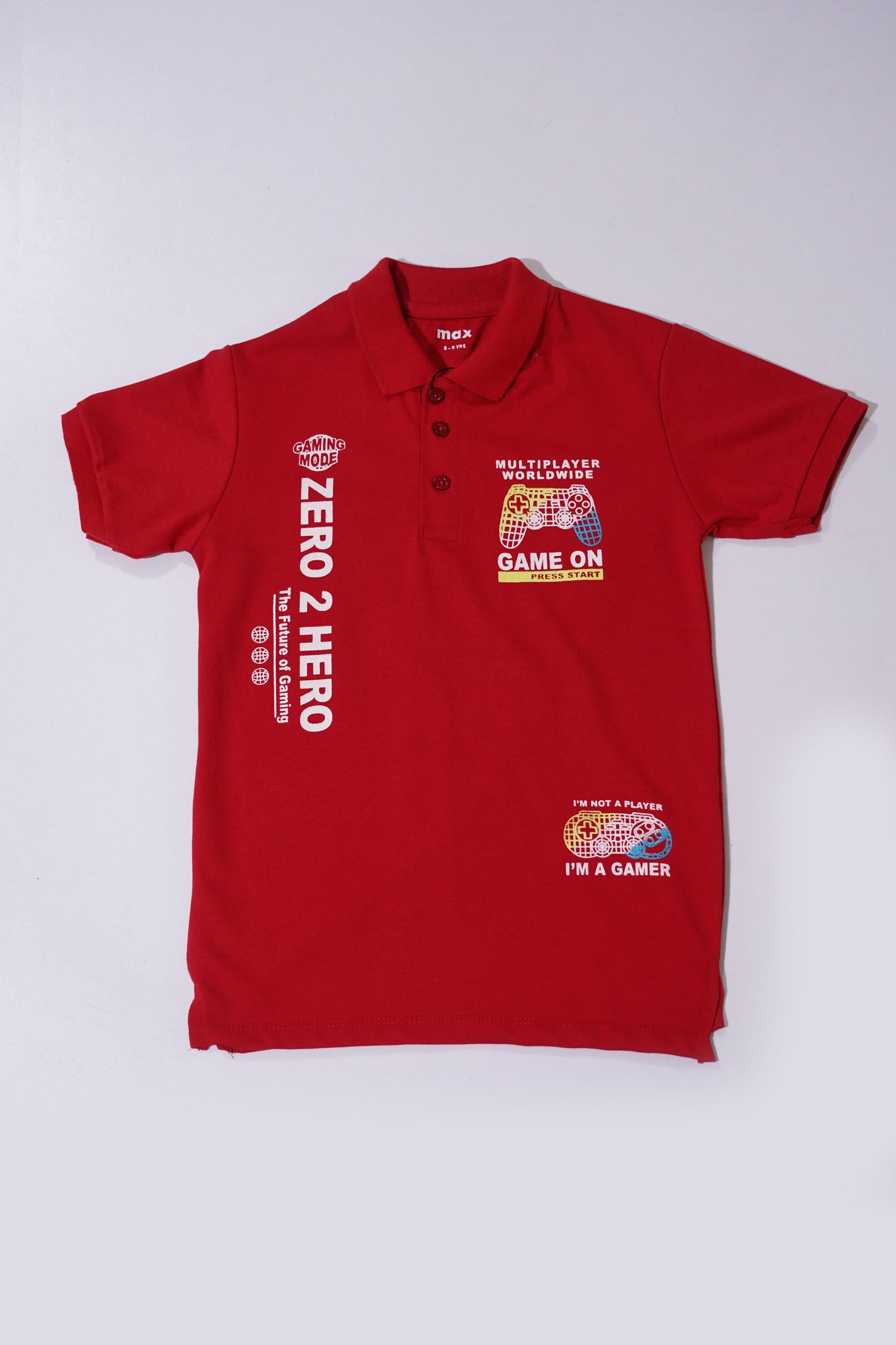 MAX Boys Graphic Printed Polo Shirt