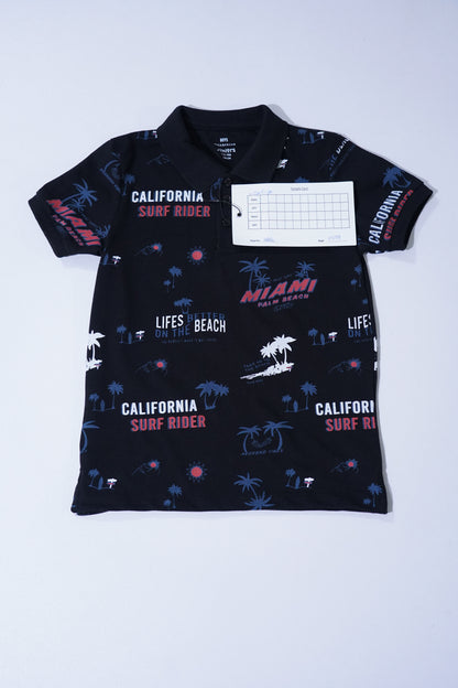 JUNIOR Boys Graphic Printed Polo Shirt