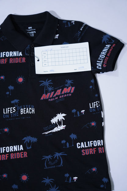 JUNIOR Boys Graphic Printed Polo Shirt
