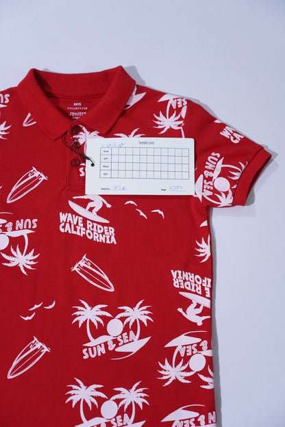 JUNIOR Boys Graphic Printed Polo Shirt