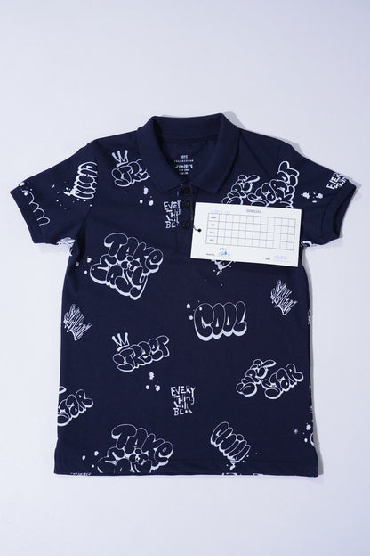 JUNIOR Boys Graphic Printed Polo Shirt