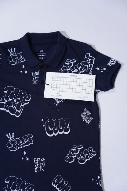 JUNIOR Boys Graphic Printed Polo Shirt