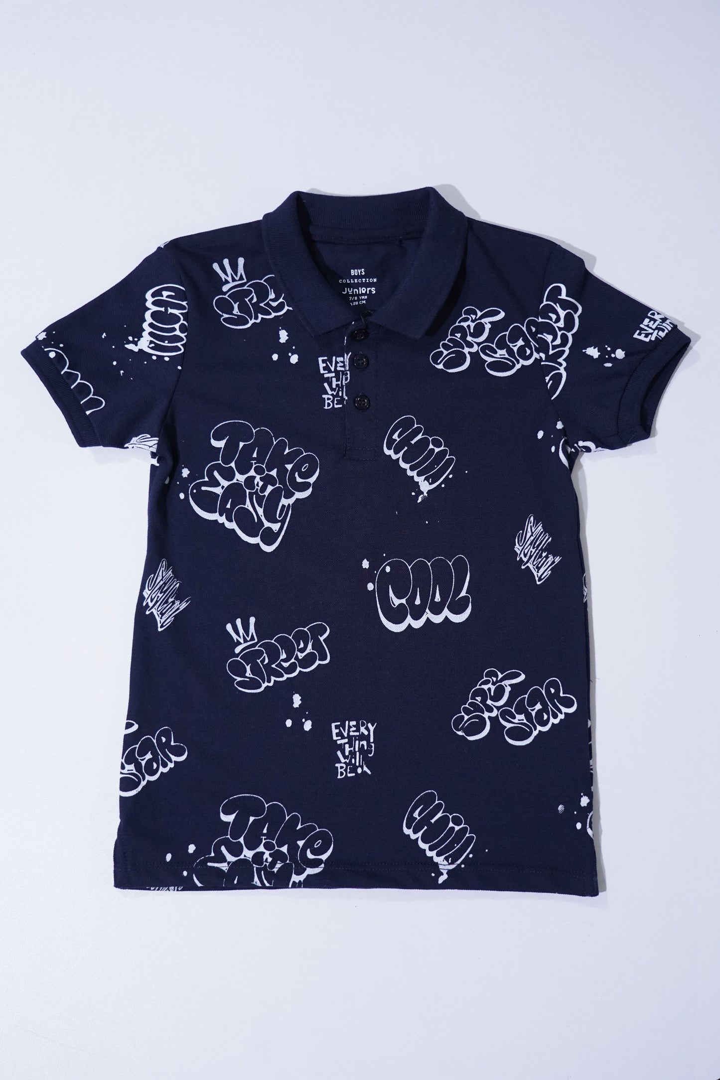 JUNIOR Boys Graphic Printed Polo Shirt