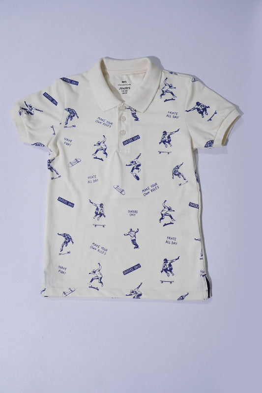 JUNIOR Boys Graphic Printed Polo Shirt