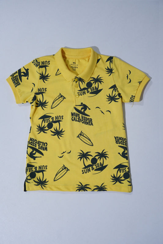 JUNIOR Boys Graphic Printed Polo Shirt