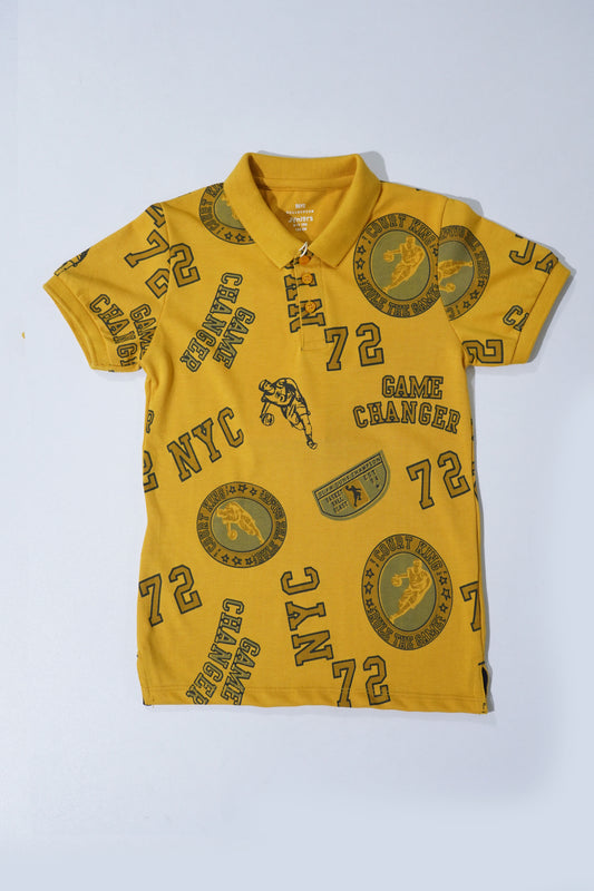 JUNIOR Boys Graphic Printed Polo Shirt