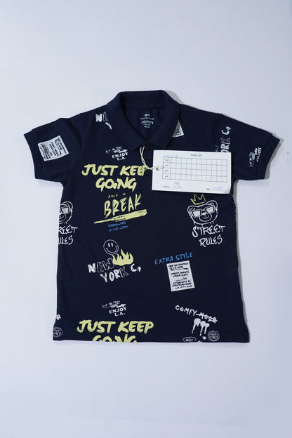 JUNIOR Boys Graphic Printed Polo Shirt