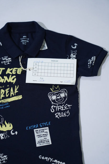 JUNIOR Boys Graphic Printed Polo Shirt