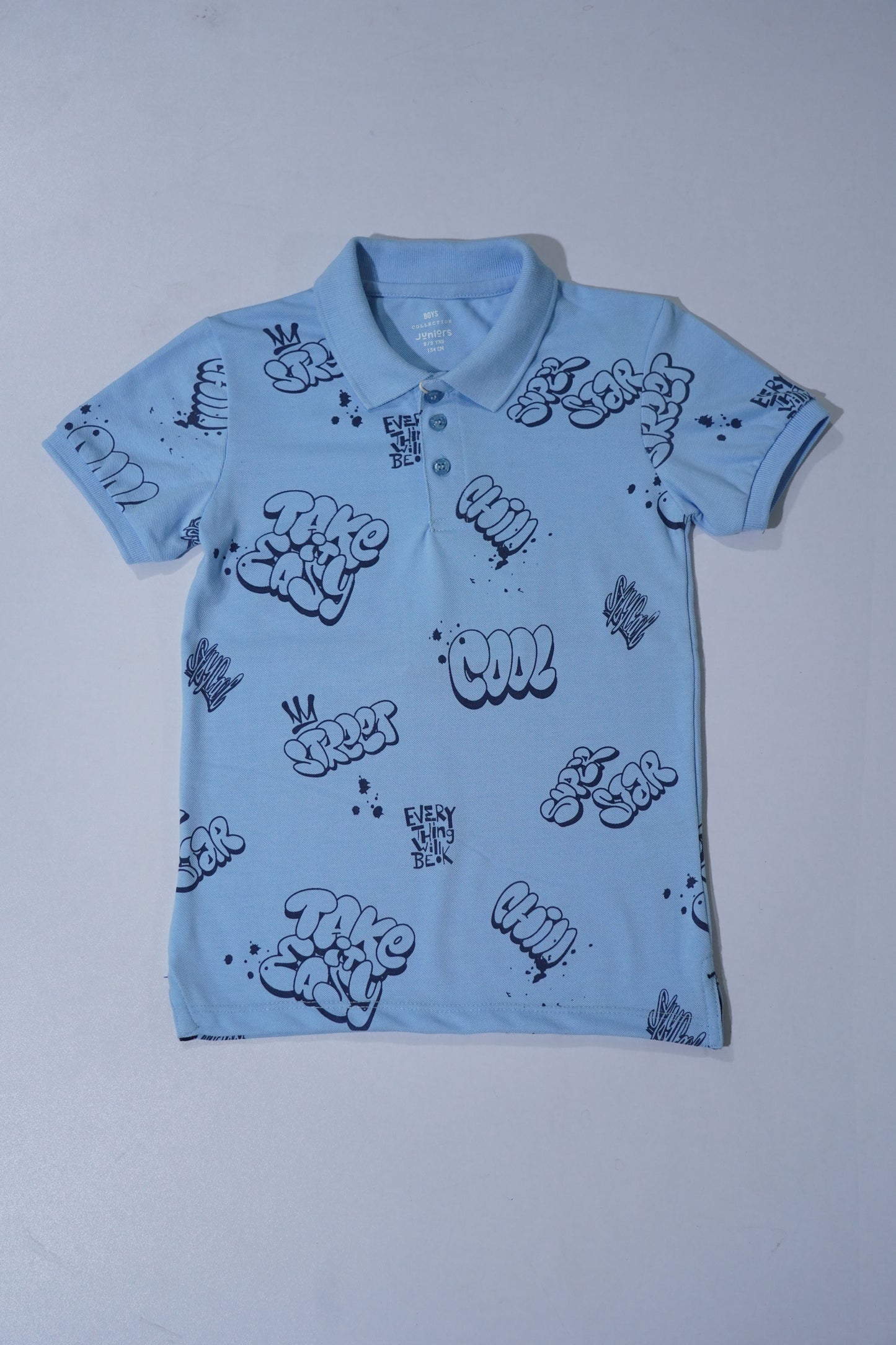 JUNIOR Boys Graphic Printed Polo Shirt