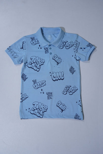 JUNIOR Boys Graphic Printed Polo Shirt