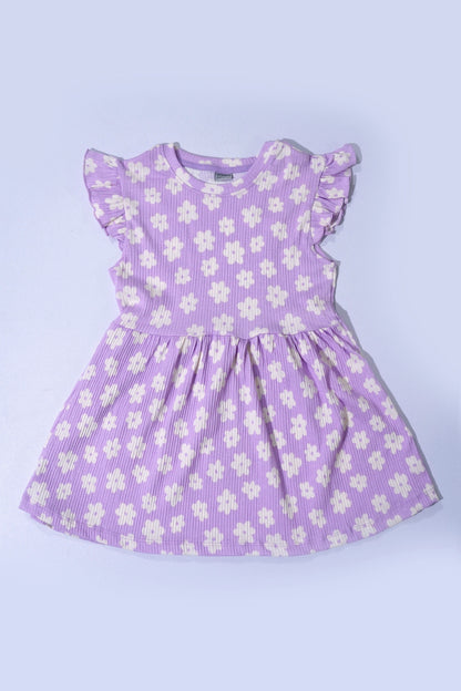 LC WAIKIKI Girls Textured Floral Printed Dress