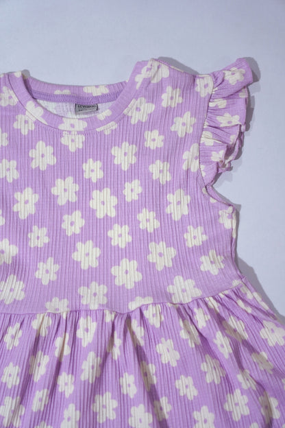 LC WAIKIKI Girls Textured Floral Printed Dress