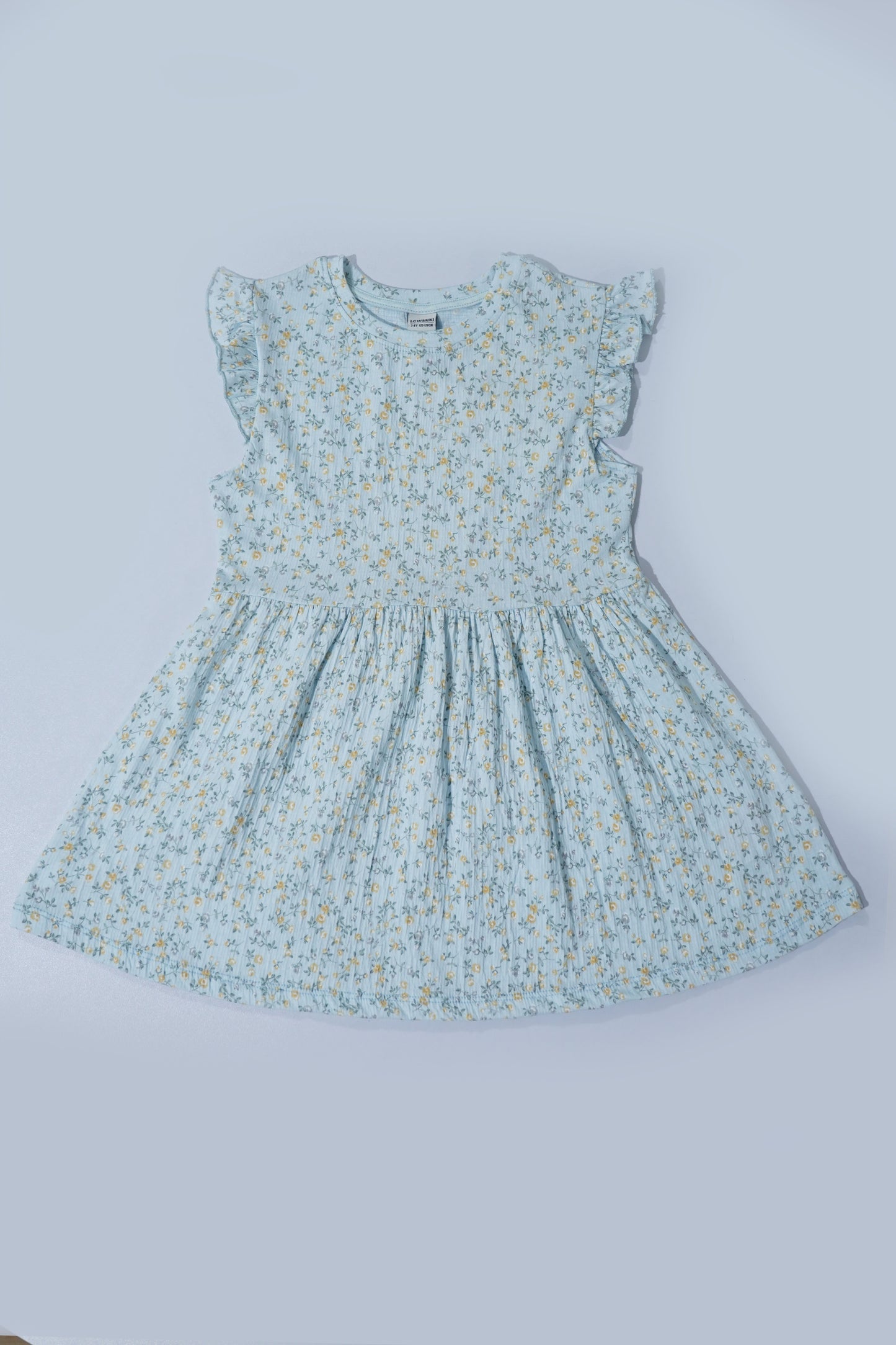 LC WAIKIKI Girls Textured Floral Printed Dress