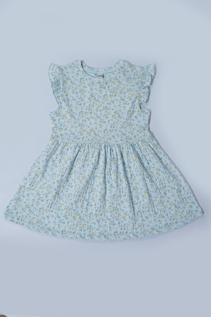 LC WAIKIKI Girls Textured Floral Printed Dress