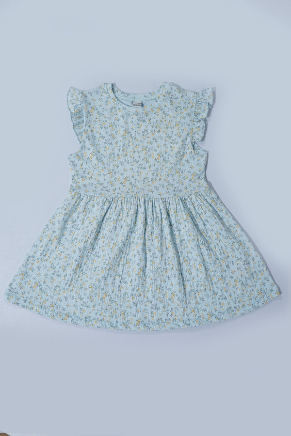 LC WAIKIKI Girls Textured Floral Printed Dress