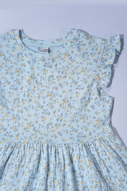 LC WAIKIKI Girls Textured Floral Printed Dress