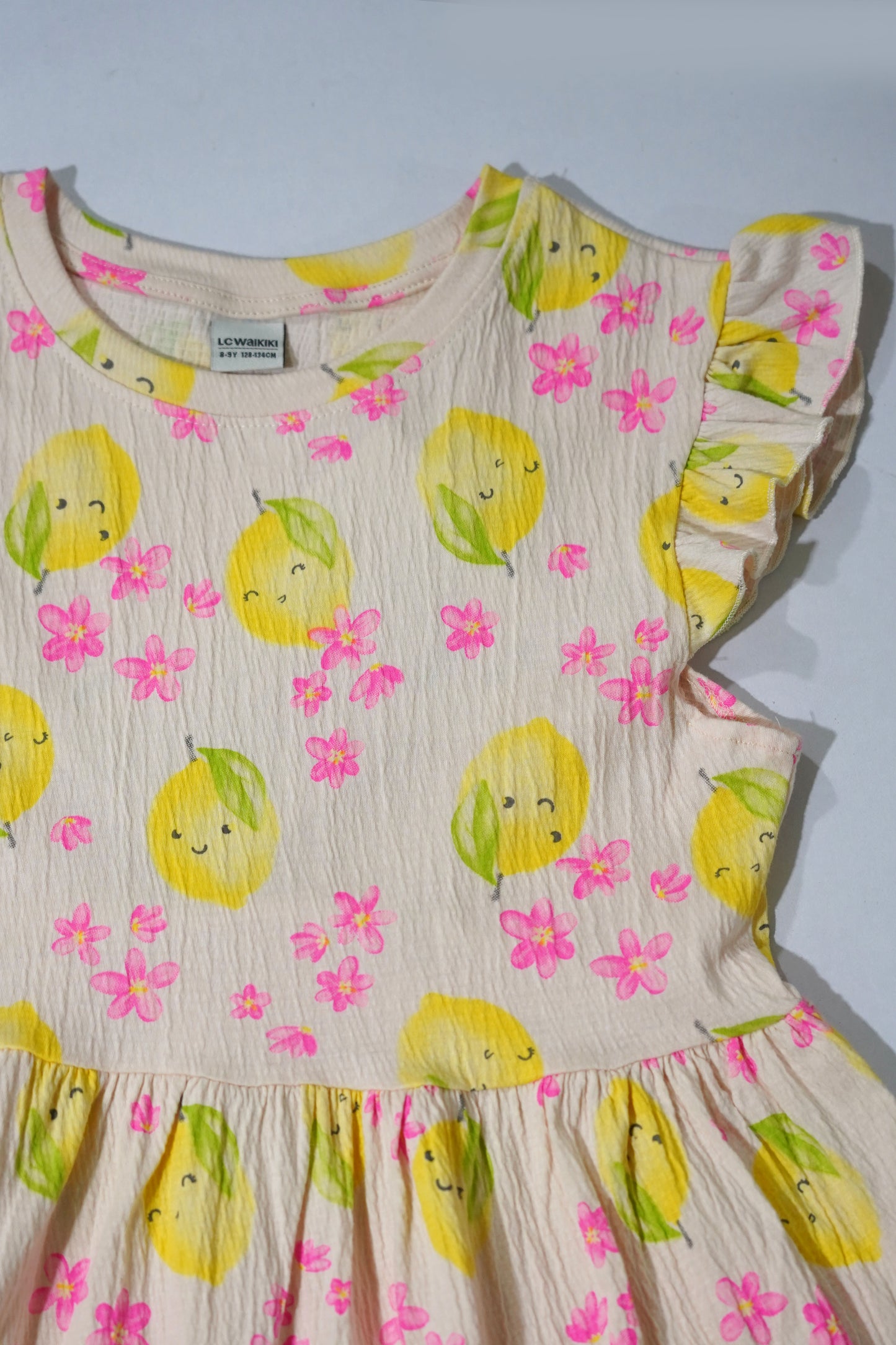 LC WAIKIKI Girls Textured Floral Printed Dress