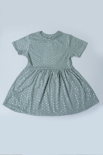 LC WAIKIKI Girls Textured Polka Printed Dress