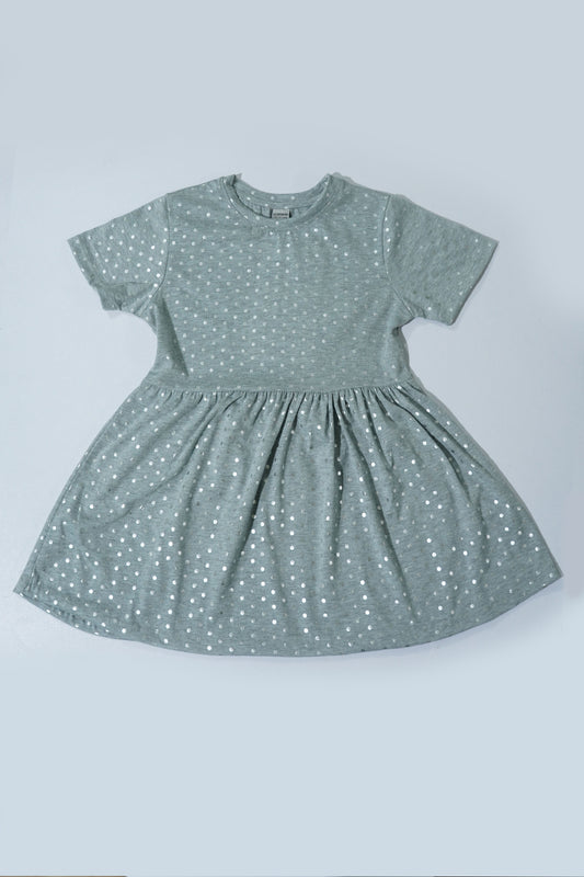 LC WAIKIKI Girls Textured Polka Printed Dress