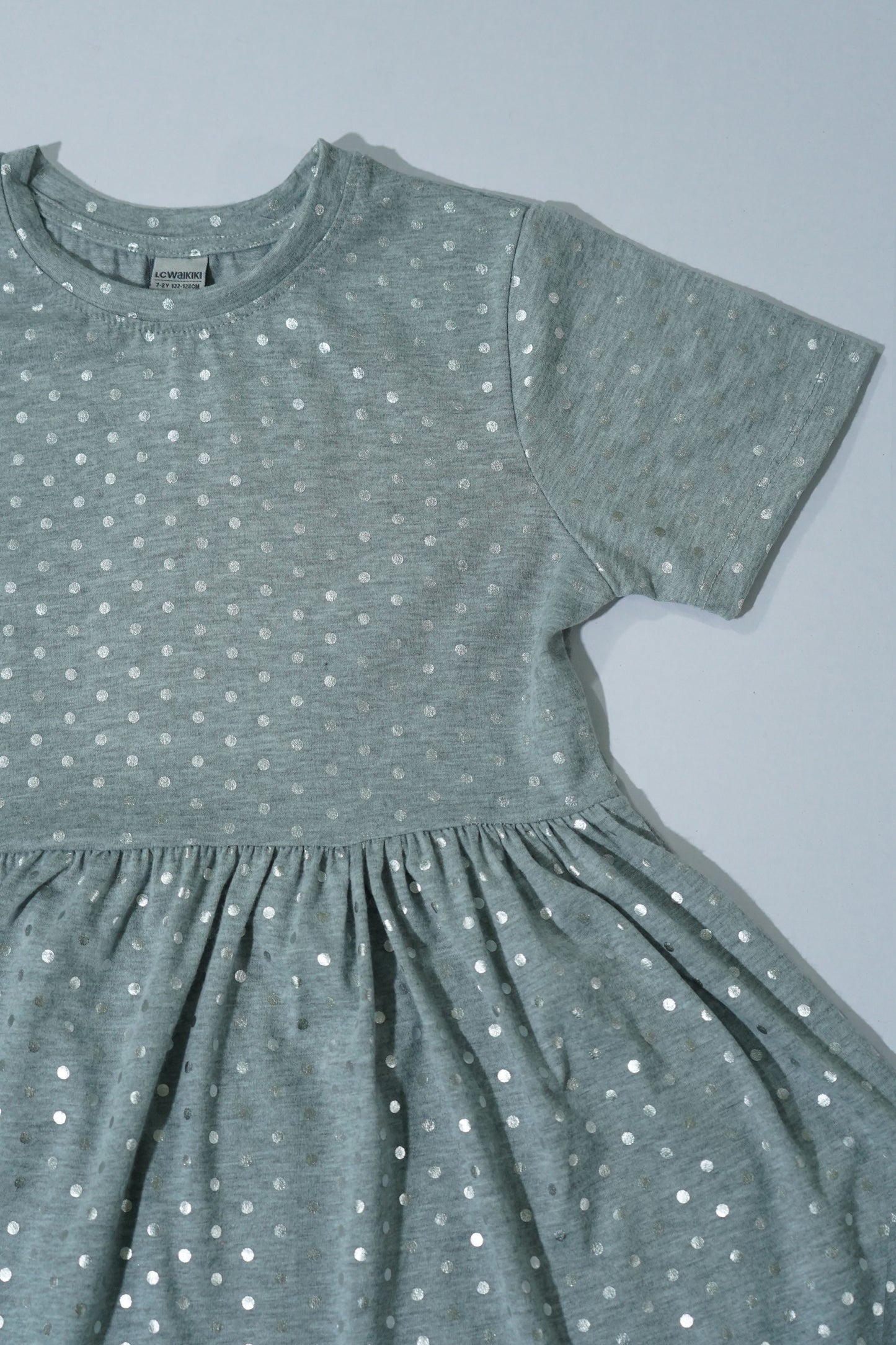 LC WAIKIKI Girls Textured Polka Printed Dress