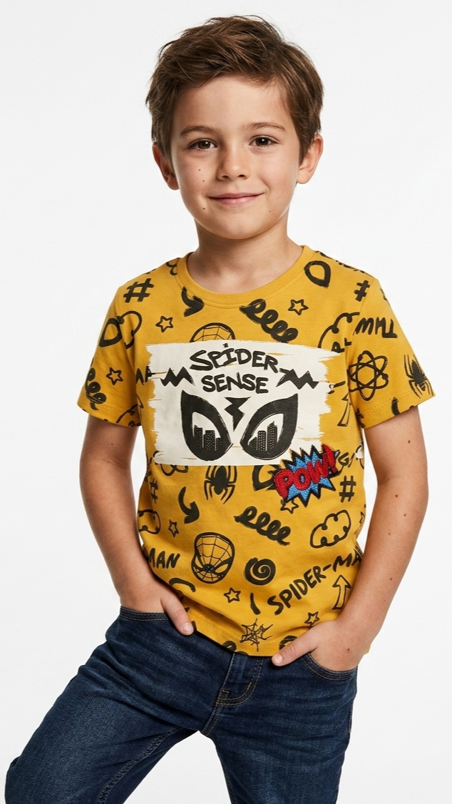 LCW Boys Spider Sense Graphic Print T-Shirt