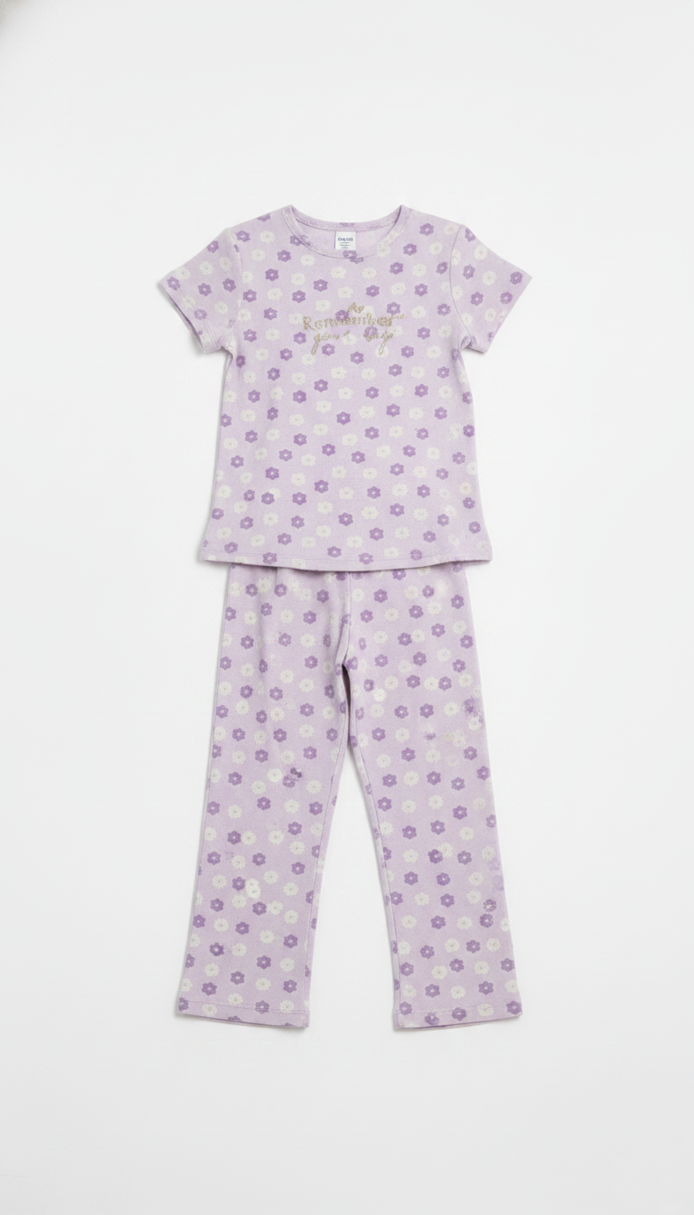 OKAIDI Girls Floral Printed Co Ord Set