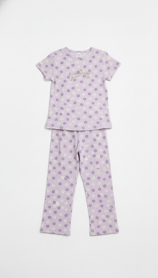 OKAIDI Girls Floral Printed Co Ord Set