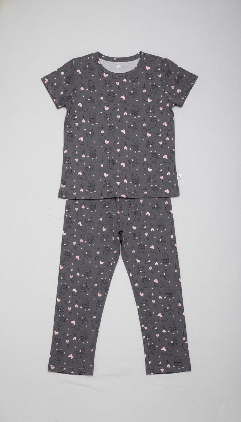 OKAIDI Girls Playfull graphic Printed Co Ord Set