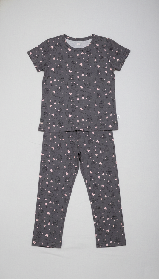 OKAIDI Girls Playfull graphic Printed Co Ord Set