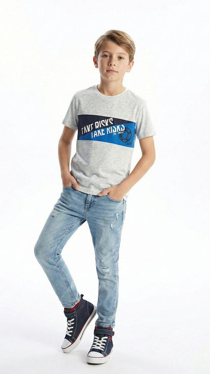 LCW Boys Panel Print T-Shirt