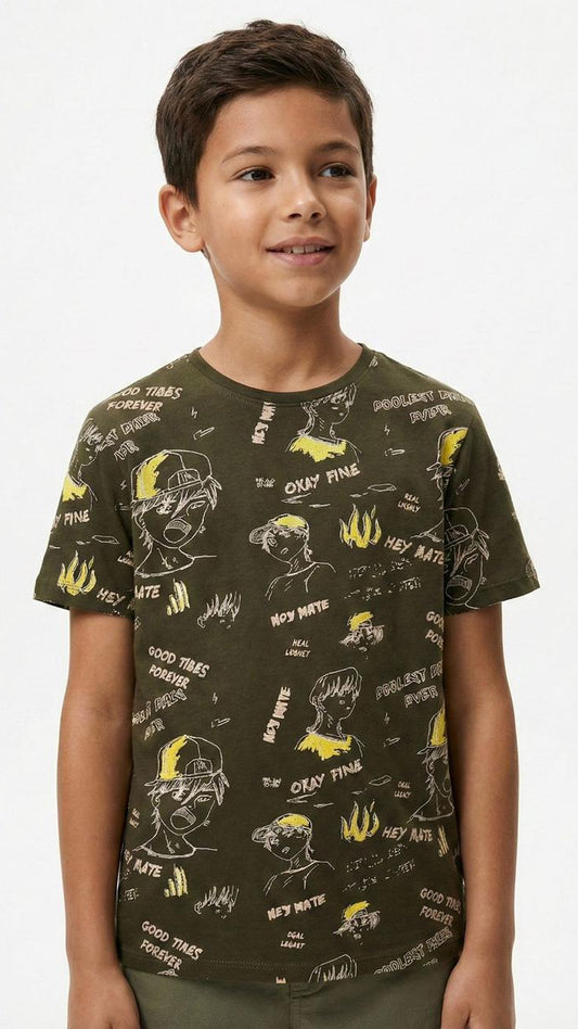 LCW Boys Graphic Printed T-Shirt