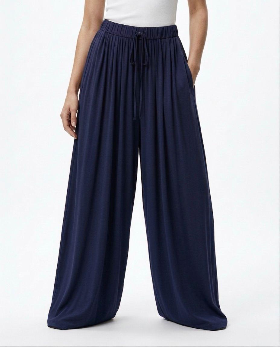 OYSHO Womens High-Waist Flowy Wide Leg Trouser