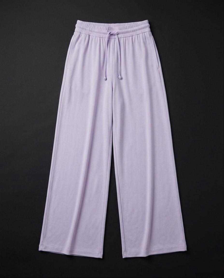 OYSHO Womens Lavender Wide Leg Trouser