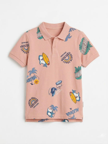 JUNIOR Boys Graphic Printed Polo Shirt