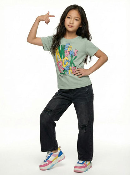 DU PAREIL GIRLS PRINTED T SHIRT